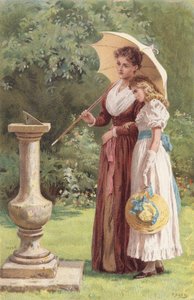 Jeg tæller kun de lyse timer (chromolitho) af Frank (after) Dadd