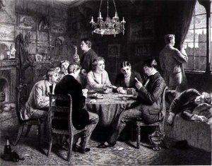 Reverie - A Voice from Far Away, indgraveret af Robert W. Macbeth (1848-1910) pub. af Thomas McLean af Frank (after) Dicksee