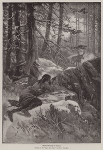 Elgjagt i Canada (gravering)
