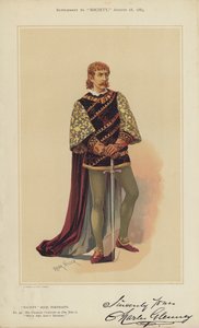 Mr. Charles Glenney, som Don John, i Much Ado About Nothing (color litho)
