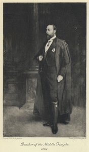 Prinsen af Wales, den fremtidige kong Edward VII, som en bænk i det midterste tempel af Frank (after) Holl