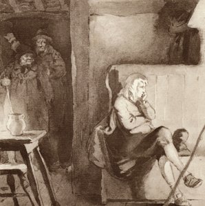 Illustration til The Scholar-Gipsy af Matthew Arnold (farve litho) af Frank Adams