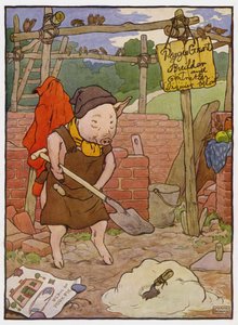 Illustration til De tre små grise af Frank Adams