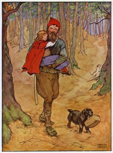 Rødhætte (farve litho) af Frank Adams
