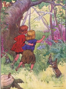 Børnene gik tabt, fra Hansel and Gretel udgivet af Blackie & Son Limited, ca. 1940 af Frank Adams