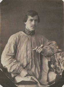 Kunstner eller assistent med rør, 1853-1857. af Frank Chauvassaignes