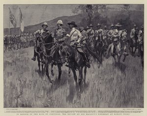 Til ære for kongen af Portugal, anmeldelse af majestætens fødselsdag i Komati Poort af Frank Craig