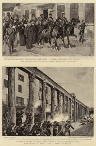 Krisen i Italien, optøjerne i Milano af Frank Craig