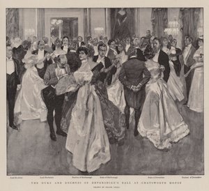 Hertugen og hertuginden af Devonshires bal i Chatsworth House af Frank Craig