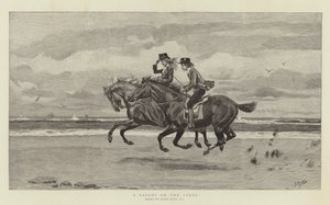 En galop på sandet