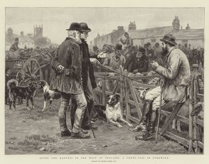 Efter høsten i det vestlige England, en fåremesse i Cornwall af Frank Dadd