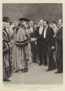 M Zola i London, overborgmesterens modtagelse af Institute of Journalists i Guildhall, M og Madame Zolas ankomst til rådssalen