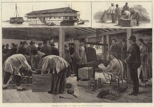 Skitser i Kina, ombord på en opiumshulk i Shanghai af Frank Dadd