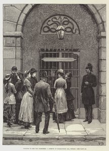 Venter på at se Prisoners, en skitse i Kilmainham Jail, Dublin