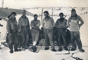 Løjt. Campbells Party på deres tilbagevenden til Cape Evans, 7. november 1912, 1913