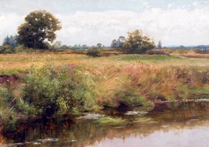 Et landskab i Surrey (maleri) af Frank Dicksee