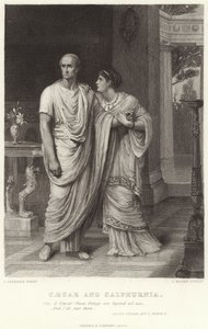 Cæsar og Calpurnia, Julius Cæsar, akt II, Scene II af Frank Dicksee