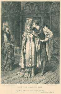 Illustration til Shakespeares kong Henry V af Frank Dicksee