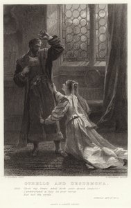 Othello og Desdemona, Othello, akt IV, Sc 2 af Frank Dicksee