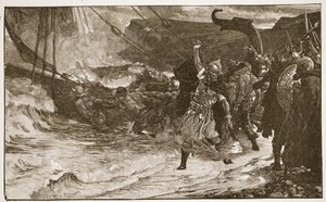The Funeral of a Viking, illustration fra 