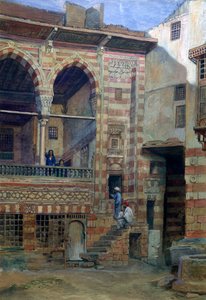 Gårdhave i Sheikh Sadats hus, Kairo, 1873