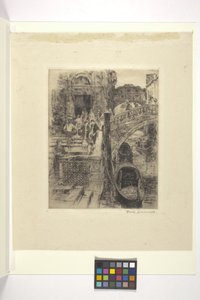 Sukkenes bro, Venedig (plade 1) (blæk) af Frank Duveneck