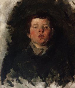 Portræt af en dreng af Frank Duveneck