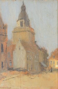 Bykirken, n.d. af Frank Edwin Scott