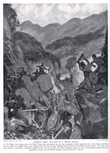 Henrys hær fanget i en walisisk slugte, 1920