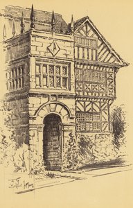 Hall-i-th-Wood, Bolton-le-Moors (litografi) af Frank Greenwood