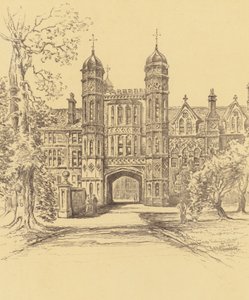 Rossall Skole (litografi) af Frank Greenwood