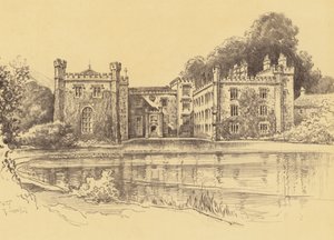 Towneley Hall, Burnley (litografi) af Frank Greenwood