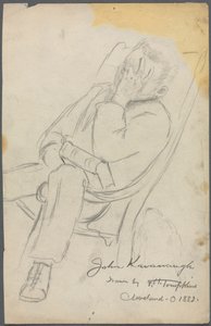 Skitse af John Kavanaugh, 1882. af Frank H. Tompkins
