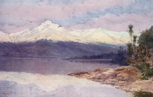 New Zealand: Diamond Lake (farvelitografi)