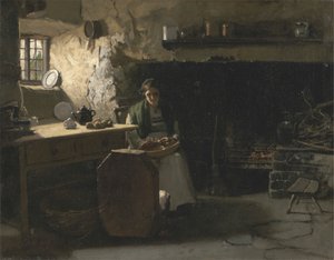 Skrælning af kartofler af Frank Holl