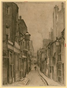 Skitse af Leather Lane, Holborn, London (gravering)