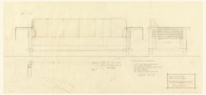 Dagligstue Davenport, Henry J. Allen Residence, Wichita, Kansas af Frank Lloyd Wright