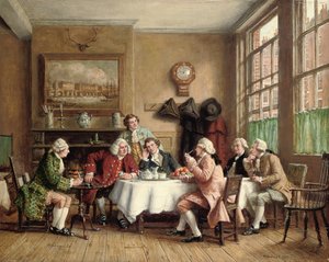 Dr. Johnson på Cheshire Cheese, Fleet Street