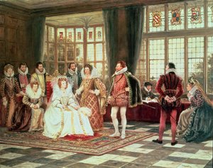 Dronning Elizabeth I (1533-1603) ved hoffet