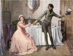 Mr. Jingle and the Spintster Aunt (farvelitografi)