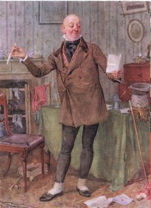 Mr Micawber (David Copperfield) (farvelitografi)