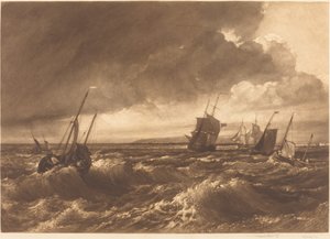 Munden af Themsen Isle of Sheppey i afstand, 1891. af Frank Short