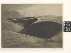 The Shadowed Valley (mezzotint på indisk papir chine collé)