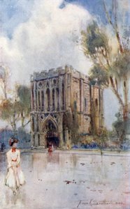 Abbey Gateway, Bury St Edmunds (farvelitografi)