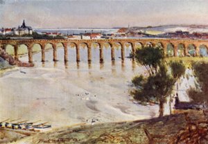 Berwick-on-Tweed (farve litho) af Frank Southgate