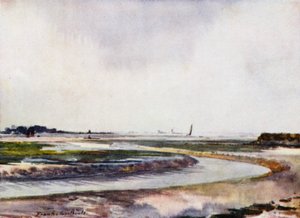 Norfolk Broads: Breydon, Low Water (farve litho)