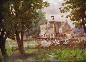 Norfolk Broads: Horstead Mill (farve litho)