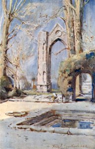 Walsingham Priory (farvelitografi)