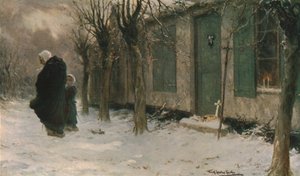 De grønne skodder: Viaticum, Belgien, 1918, c1930. af Frank Spenlove-Spenlove