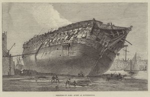 Opløsning af HMS Queen på Rotherhithe af Frank Watkins